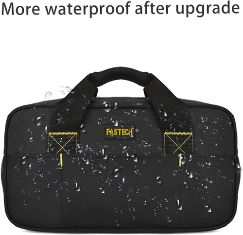 Miniatura 4 de FASTECH Bolsa de herramientas resistente de 14 pulgadas, bolsa de herramientas de boca ancha, bolsa organizadora de herramientas impermeable, bolsa