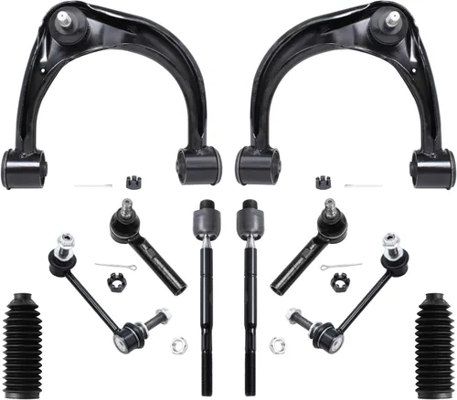 Miniatura 63 de Detroit Axle - Kit de suspensión frontal de 10 piezas para Jeep 2002-2004 Liberty, 2 brazos de control superiores con rótula 2 rótulas inferiores, 4