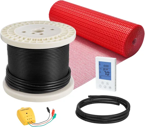 Miniatura 13 de VEVOR Sistema de calefacción de suelo radiante eléctrico de 60 pies cuadrados, sistema de suelo radiante eléctrico de 120 V, con membrana