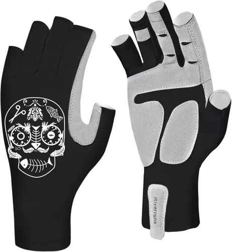 Miniatura 19 de Riverruns Guantes de pesca UPF 50+ con protección UV para hombres y mujeres para exteriores, kayak, remo, remo, canoa, senderismo