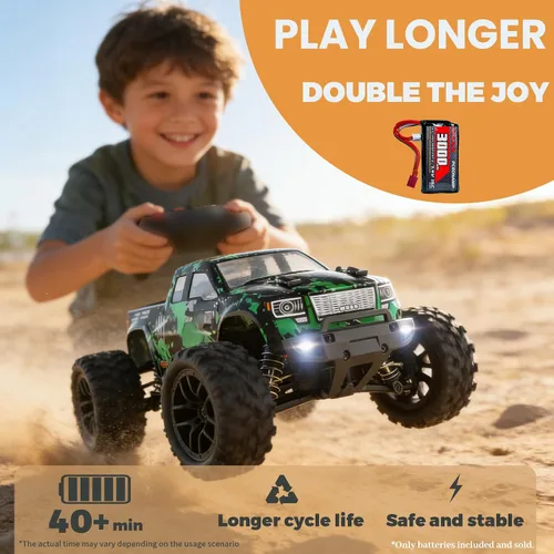 Miniatura 2 de Batería de iones de litio de 7.4V 3000mAh 2S con enchufe en T. Batería recargable para RC de alta velocidad de 4 ruedas motrices y la mayoría
