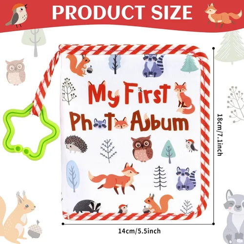 Miniatura 2 de Álbum de Mi Primera Familia del Bebé, Libro de Tela Suave para Fotos de Animales, Mi Primer Libro de Fotos, Álbum de Recuerdos del Bebé, Regalo que