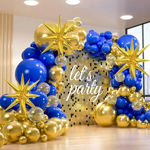 Miniatura 10 de Kit de arco de 161 globos de color negro, blanco y naranja, con 3 globos de papel de aluminio en explosión de estrellas para cumpleaños, graduación