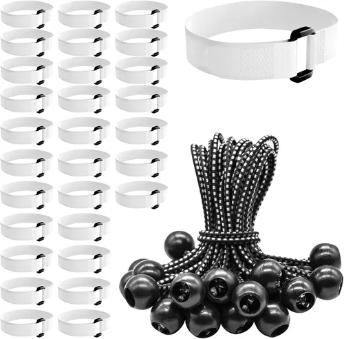 60 correas de fijación de red para porteros y pelotas elásticas de fútbol de 5.9 pulgadas, sujetadores de trampa de rebote de fútbol resistentes