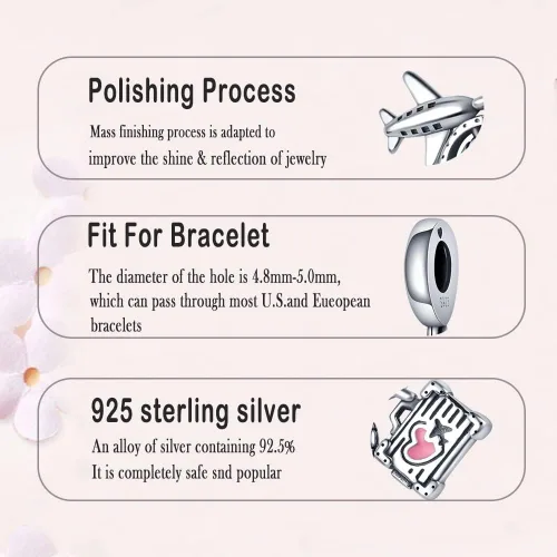 Miniatura 153 de LNQOBU Happy Life - Colgante para pulseras de abalorios, plata de ley 925 para mujer (con un espaciador de cuentas)