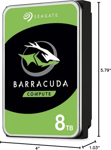 Miniatura 11 de Seagate BarraCuda - Disco duro interno de 8 TB, SATA de 3,5 pulgadas, 6 Gb/s, 5,400 RPM, caché de 256 MB para PC de escritorio (ST8000DMZ04/004)
