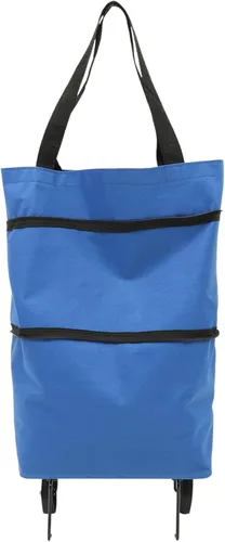 Bolsa de almacenamiento plegable con ruedas, azul, 15 pulgadas de largo x 15 pulgadas de ancho x 12 pulgadas de alto