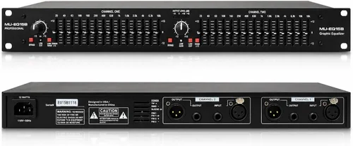 MUSYSIC Ecualizador gráfico para audio doméstico Ecualizador estéreo de 15 bandas Montaje en rack EQ Ecualizador digital para el hogar, analizador