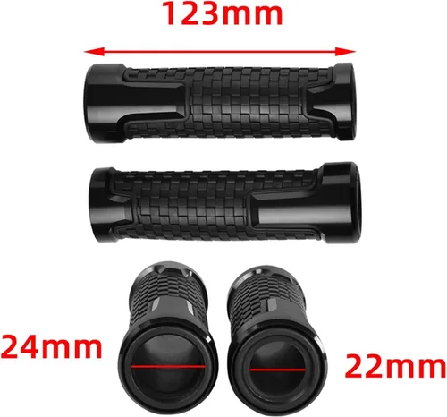 Miniatura 3 de 7/8 ''0.866 in motocicleta goma mano agarre barra manillar para Yamaha MT07 FZ07 Mt-07 Fz-07 2014 2015 2016 2017 2018 2019