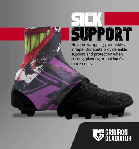 Miniatura 5 de GridIron Gladiator - Fundas de tacos, calcetines para tacos de fútbol americano, polainas para tacos de fútbol, béisbol y sóftbol Guasón