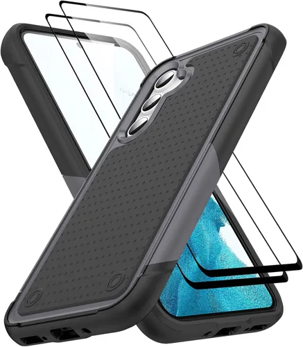 Miniatura 71 de Jeylly Compatible con Samsung Galaxy A22 5G Funda, Funda Samsung A22 5G con 2pcs protectores de pantalla de vidrio templado