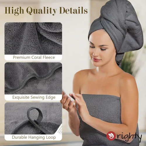 Miniatura 3 de Orighty Paquete de 2 toallas de baño (27 x 54 pulgadas), tacto suave, altamente absorbente, microfibra de secado rápido para cuerpo, deportes, yoga