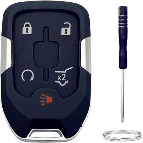 Carcasa de repuesto para llavero GMC Acadia Terrain Yukon Chevy Suburban Tahoe de 5 botones de entrada sin llave de automóvil con control remoto (5
