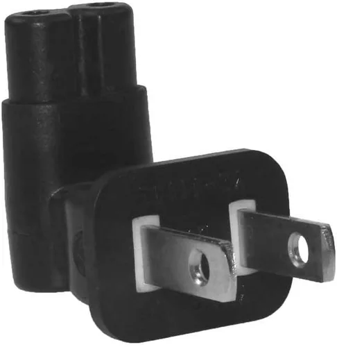 Miniatura 4 de SF Cable, Adaptador de enchufe de ángulo recto de 2 puntas, receptáculo IEC 60320-C7 de los E.E.U.U. a NEMA 1-15P
