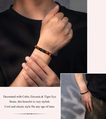 Miniatura 2 de UNGENT THEM Pulsera ajustable para hombre, aniversario, cumpleaños, Navidad, graduación, regalo para él, hombre, niños