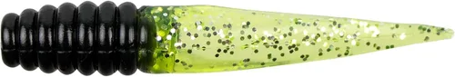 Miniatura 38 de Bobby Garland Slab Slay'R Señuelo de pesca de plástico suave para crappie, equipo de pesca y accesorios, 2 pulgadas, Chartreuse Silver Chartreuse