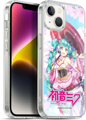 Miniatura 196 de Head Case Designs Licencia Oficial Hatsune Miku Gráficos Lindos Carcasa de Gel [Protección de Grado Militar] Compatible con Apple iPhone 7