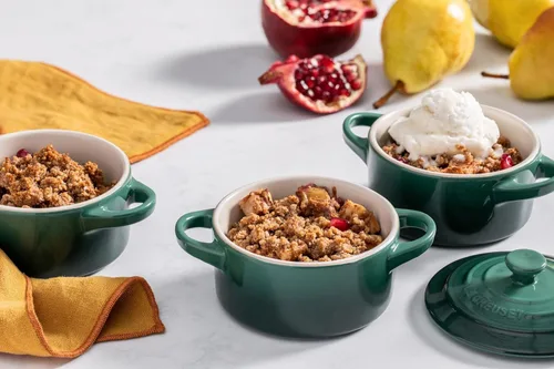 Miniatura 8 de Le Creuset Mini Cocotte redonda de cerámica, 8 onzas, palma Palmera