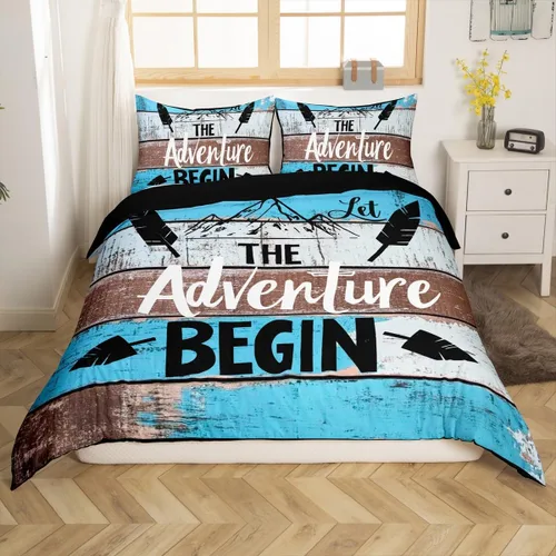 Miniatura 11 de Juego de ropa de cama de verano para remolques de viaje, playa hawaiana, camping, funda de edredón individual para niños, adultos, hombres