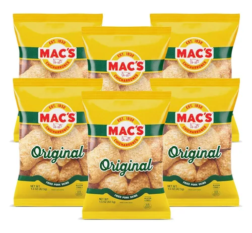 Miniatura 10 de Mac's Pieles de cerdo al rojo vivo, 5 onzas (paquete de 8)