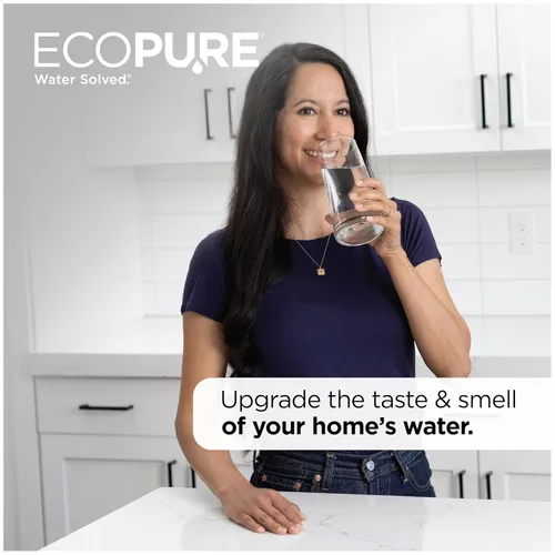 Miniatura 3 de EcoPure Sistema de filtración de agua en línea para grifo principal debajo del fregadero (EPWUFF1) Certificado NSF Reduce cloro, sedimentos