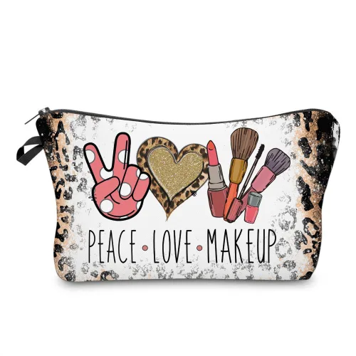 Miniatura 11 de FITINI Bolsa de maquillaje de aguacate de viaje, pequeña bolsa organizadora de cosméticos portátil para mujeres y niñas, con cremallera