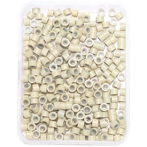 Miniatura 11 de 2500 piezas de cuentas de extensión de 5 mm negras, anillos micro con revestimiento de silicona, microenlaces punta I para extensiones de cabello