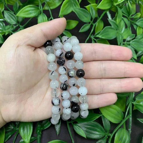Miniatura 263 de Gem Avenue Handmade Round Bead Stretch Bracelet Unisex Natural Stone Beaded Jewelry for Men & Women, Elastic Wristband for Daily Wear