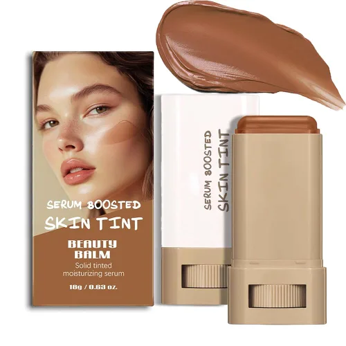 Un bálsamo de belleza 3 en 1combining, suero de belleza, tinte para la piel, suero hidratante teñido sólido, base de contorno facial para mujeres,
