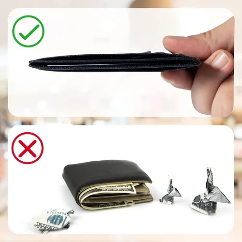 Miniatura 48 de Cartera Chelmon Slim RFID - Cartera de bolsillo frontal minimalista para tarjetas de crédito delgadas