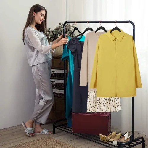 Miniatura 6 de VECELO Perchas de Terciopelo Premium para Ropa de Servicio Pesado (Paquete de 25) - Antideslizantes y que Ahorran Espacio con 6 Clips para Dedos