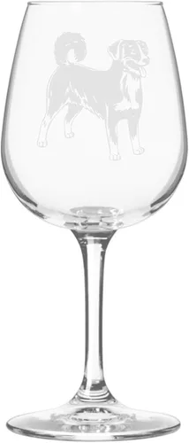 Miniatura 160 de Copa de vino de 12.75 onzas con diseño de perro grabado