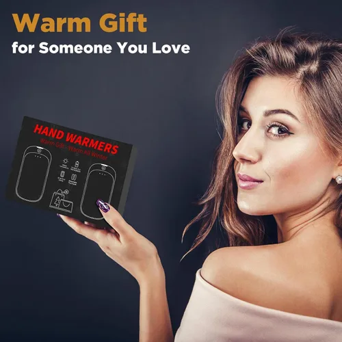 Miniatura 6 de Paquete de 2 calentadores de manos recargables, calentadores de manos eléctricos portátiles reutilizables, calentadores de manos USB 2 en 1, regalos