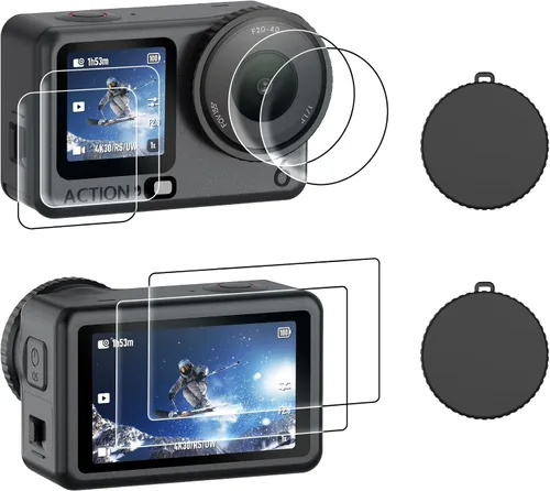 Miniatura 9 de AMAZEAR Protector de pantalla de lente para accesorios DJI Osmo Action 6 (paquete de 6), protector de pantalla de vidrio templado Action6 Pro