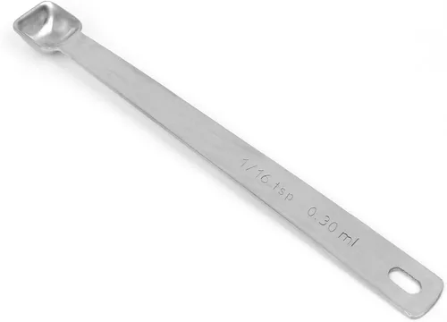 1 cucharadita de 1/16 cucharadita (1/16 cucharaditas, 0.0 fl oz) cuchara medidora pequeña, solo cucharas pequeñas individuales de acero inoxidable