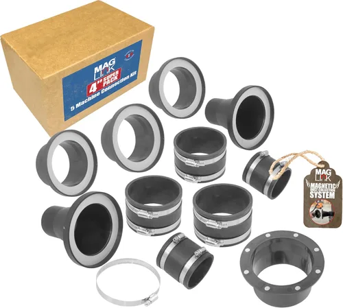 Miniatura 15 de Fulton Woodworking Tools Kit de iniciación MagLink de 4 pulgadas, accesorios magnéticos de conexión rápida para colectores de polvo, mueve