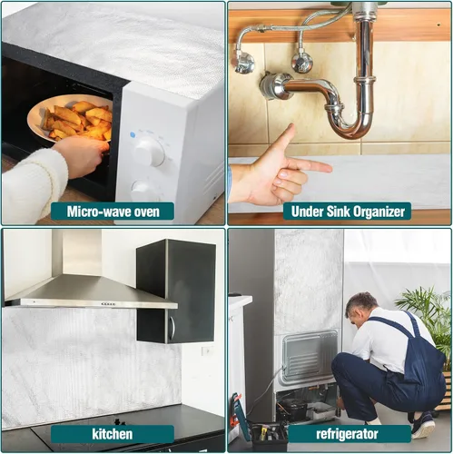 Miniatura 4 de 4 Hojas de 12'' x 30'' Escudo Térmico Aluminizado con Respaldo Adhesivo Aislamiento de Barrera Térmica Envoltura Cinta Adhesiva de Barrera Térmica