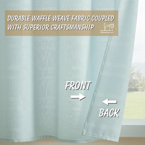 Miniatura 4 de Home Queen Cortinas de baño repelentes al agua para ventana pequeña, cortinas cortas de media ventana, bolsillo para barra de 2 pulgadas, 30