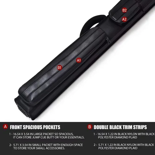 Miniatura 2 de Collapsar Estuche rígido para taco de piscina 2X2 Nylon/Polipiel Billar Sitck