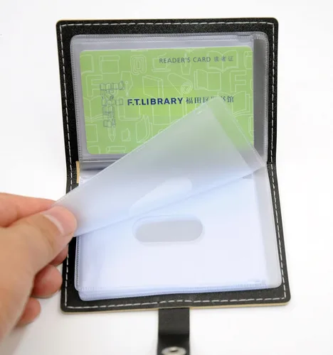 Miniatura 8 de Karlling billetera de cuero suave para 20 tarjetas de crédito, Negro