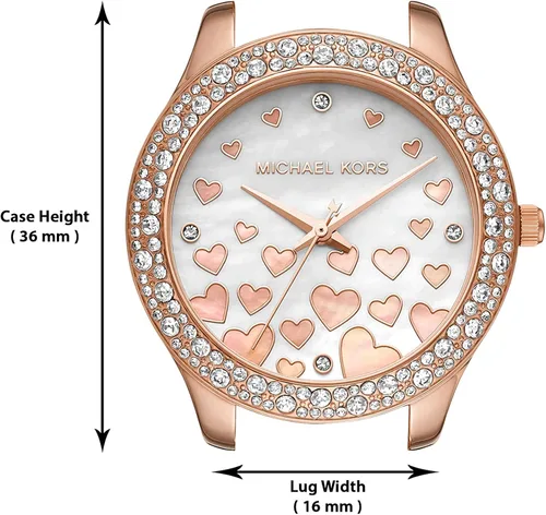 Miniatura 7 de Michael Kors Reloj de cuarzo Liliane para mujer con correa de acero inoxidable