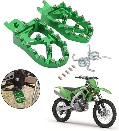Miniatura 12 de AnXin Estriberas Reposapiés Pedales de Pie Apoyos CNC MX para KLX300 KLX300R KLX300SM 97-07 20-24 KLX250 06-20 KLX250S 09-14 KLX250R 94-96 KLX650