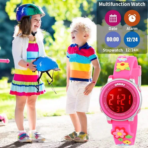 Miniatura 6 de Kids Watch 3D Cartoon Toddler Wrist Digital Watch Waterproof 7 Color Lights with Alarm Stopwatch for 3-10 Year Boys Girls Little Child
