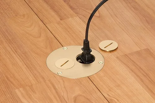 Miniatura 3 de Arlington FLB3520MB-1 Kit de caja redonda de suelo con tapa de latón y tapones roscados, para pisos instalados, 1 banda, latón metálico, paquete de 1