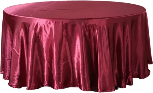 Tektrum Mantel redondo de satén sedoso de 108 pulgadas, tela de alta calidad, lo mejor para bodas, fiestas, banquetes, eventos, restaurantes,