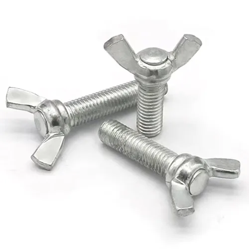 Miniatura 5 de Tornillos de mariposa de ala galvanizada de acero al carbono M4-0.028 x 0.315 in, perno de ala, cierre de máquina, tornillos de mano para equipos