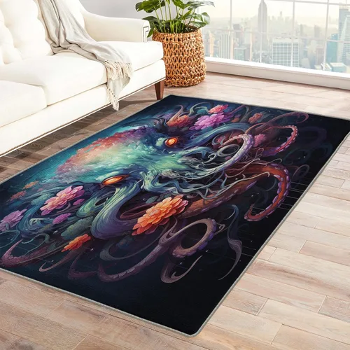 Miniatura 8 de Alfombra cardenal de 2 x 3 pies, alfombra de área de pájaro rojo, alfombras cardenales rojas para entrada, sala de estar, dormitorio, alfombra