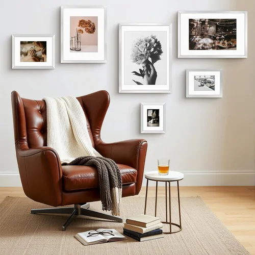 Miniatura 5 de Frametory, Marcos de 8 x 10 para mostrar imágenes de 5 x 7 con paspartú o fotos de 8 x 10 sin paspartú, vidrio resistente a roturas, accesorios