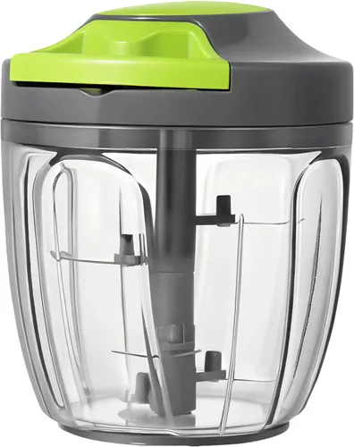 Procesador manual de alimentos, picadora de verdura portátil a cuerda, para picar ajo, cebolla, jengibre, frutas, frutos secos, hierbas, etc., 900
