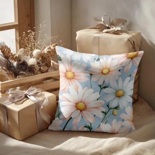 Miniatura 2 de Batmerry Flowers with Stems Throw Pillow Covers, Beautiful Floral Decorative Pillow Covers Digital Printing Blended for Couch Sofa Bed Invisible
